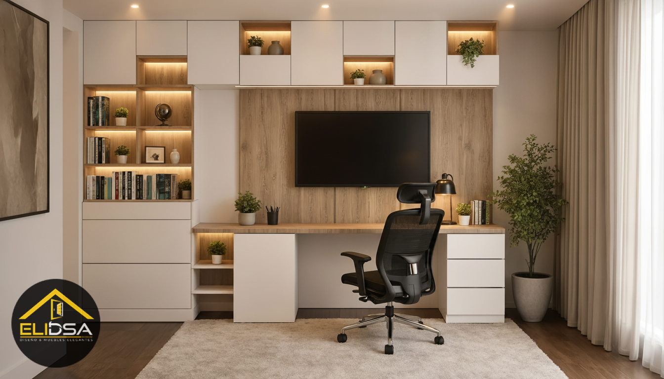 Centro de Entretenimiento y Escritorio Modular